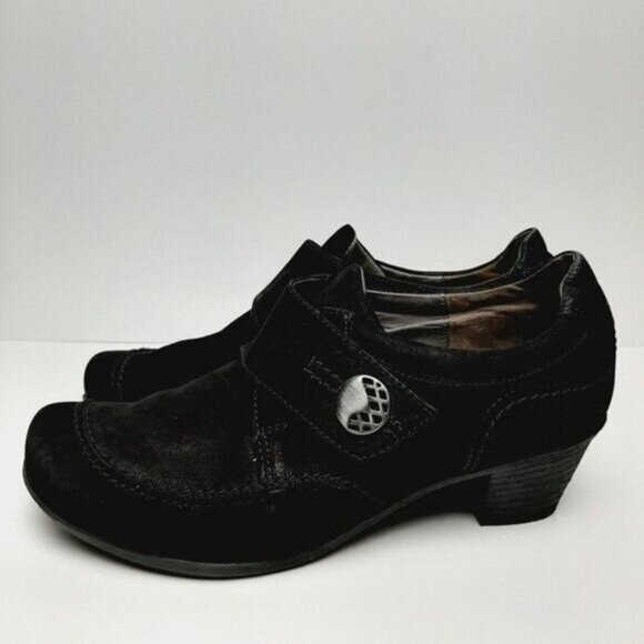 GABOR Suede Leather Shoe Ankle Booties Black Sz 6 - Picture 6 of 14